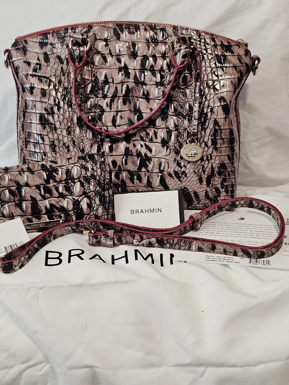 Brahmin Solid Ruby Prowl Duxbury and Ady Wallet - Picture 1 of 10